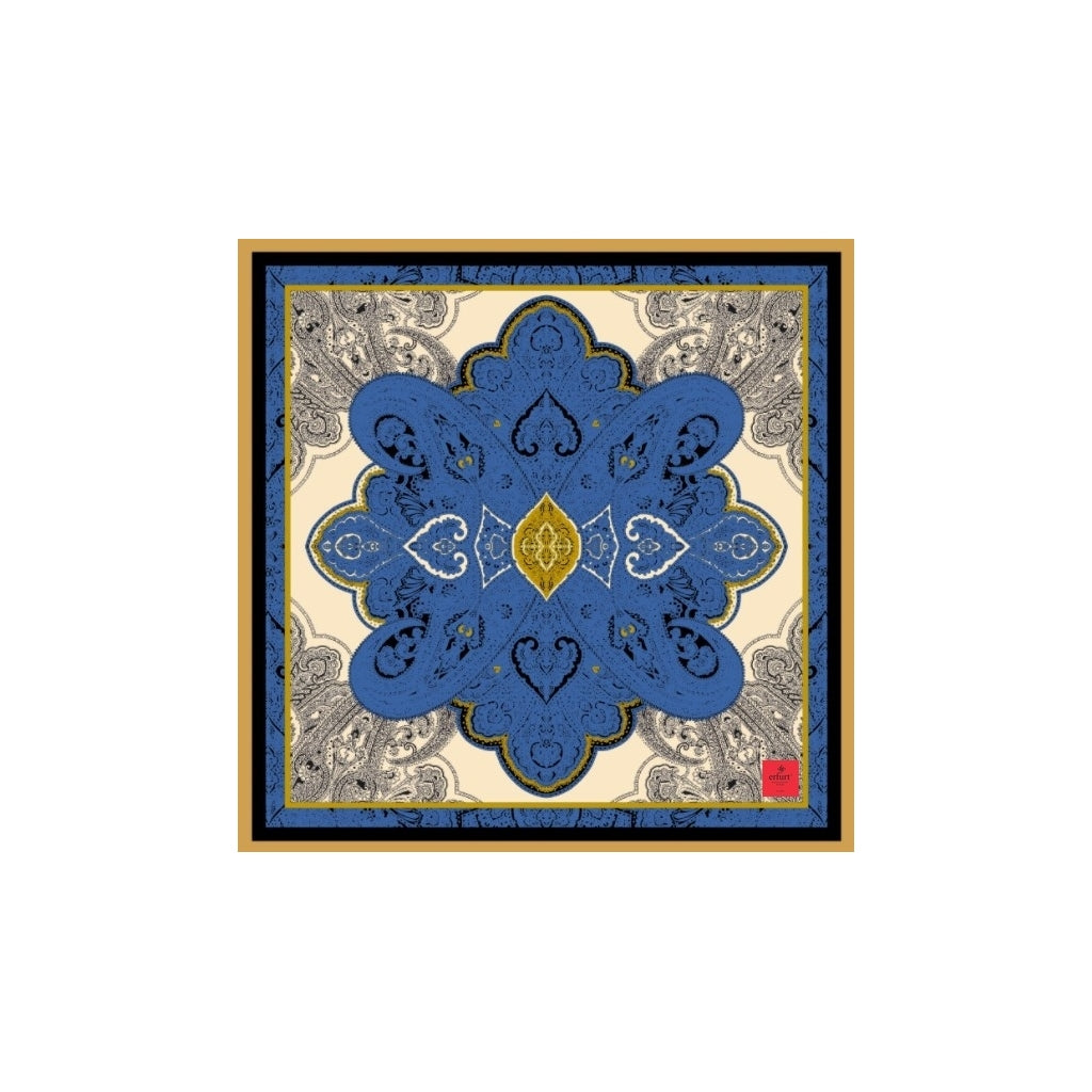 erfurt luxury Blue Ornament Scarves 69 Navy