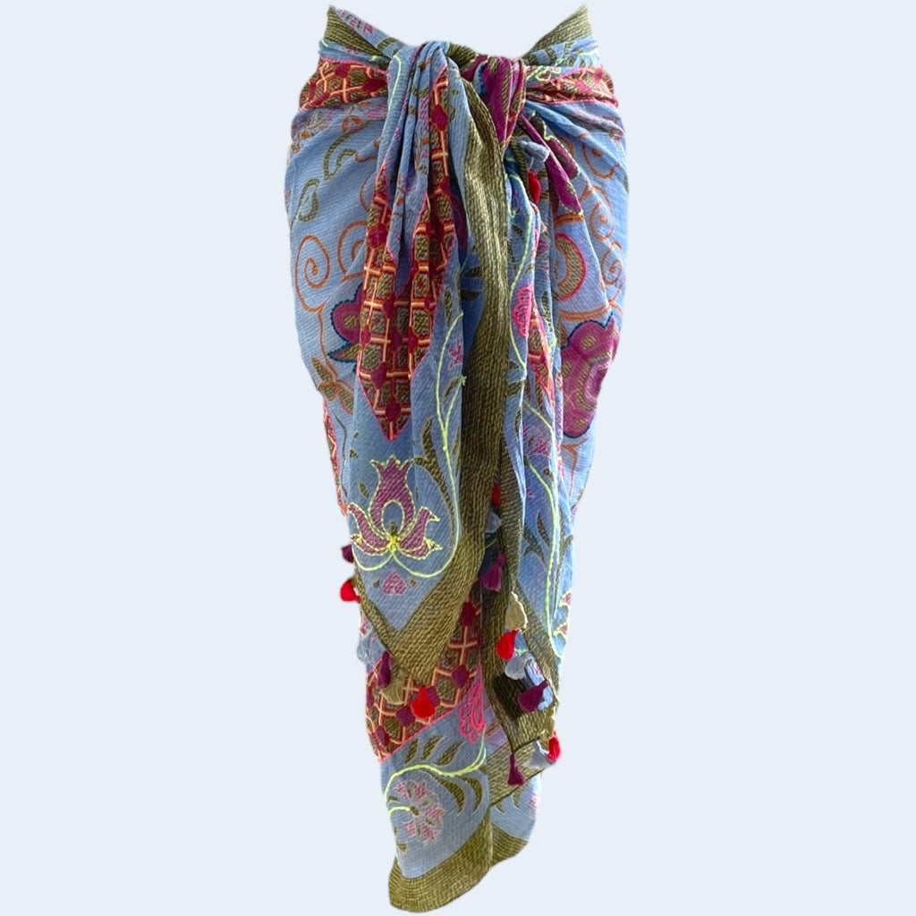 erfurt luxury Fantasy handmade Sarong & scarf Scarves 62 Dream Blue