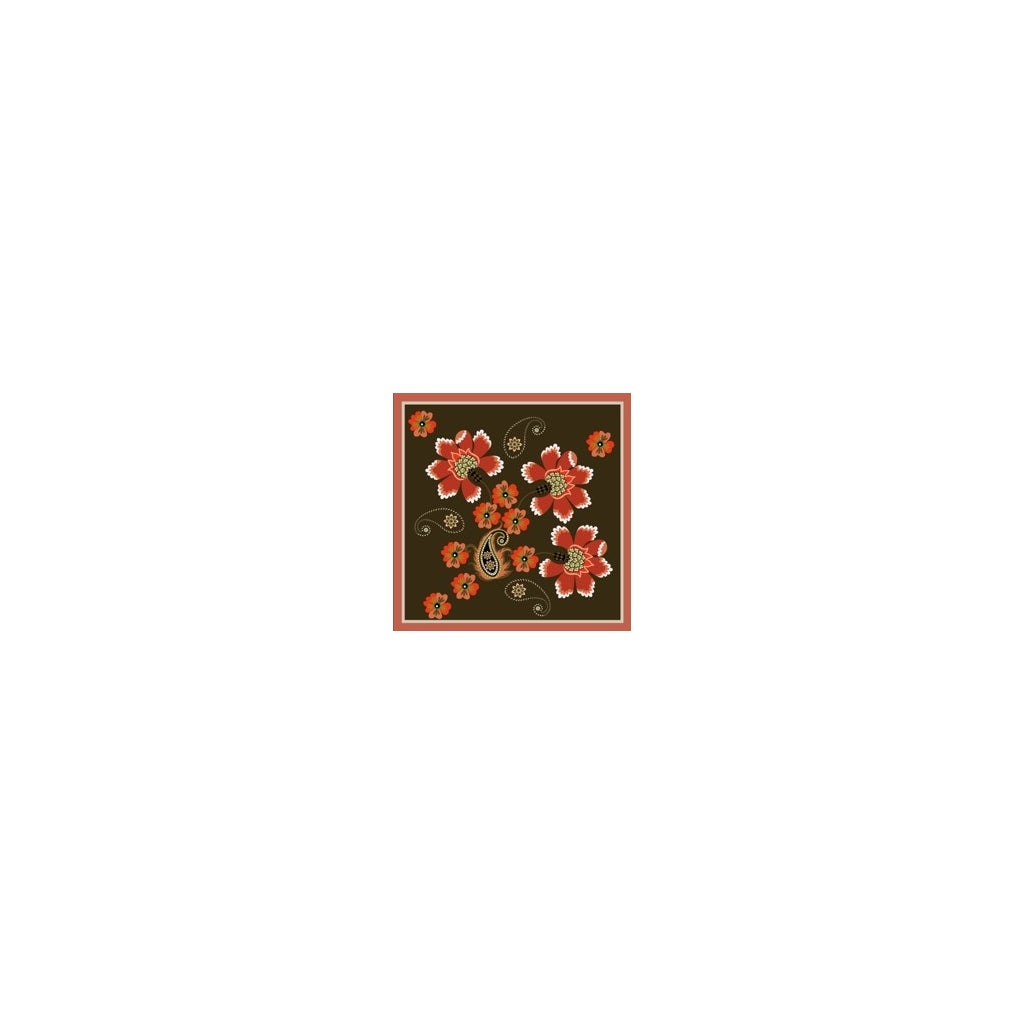 erfurt luxury Folkloristic flowers Scarves 85 Brownie