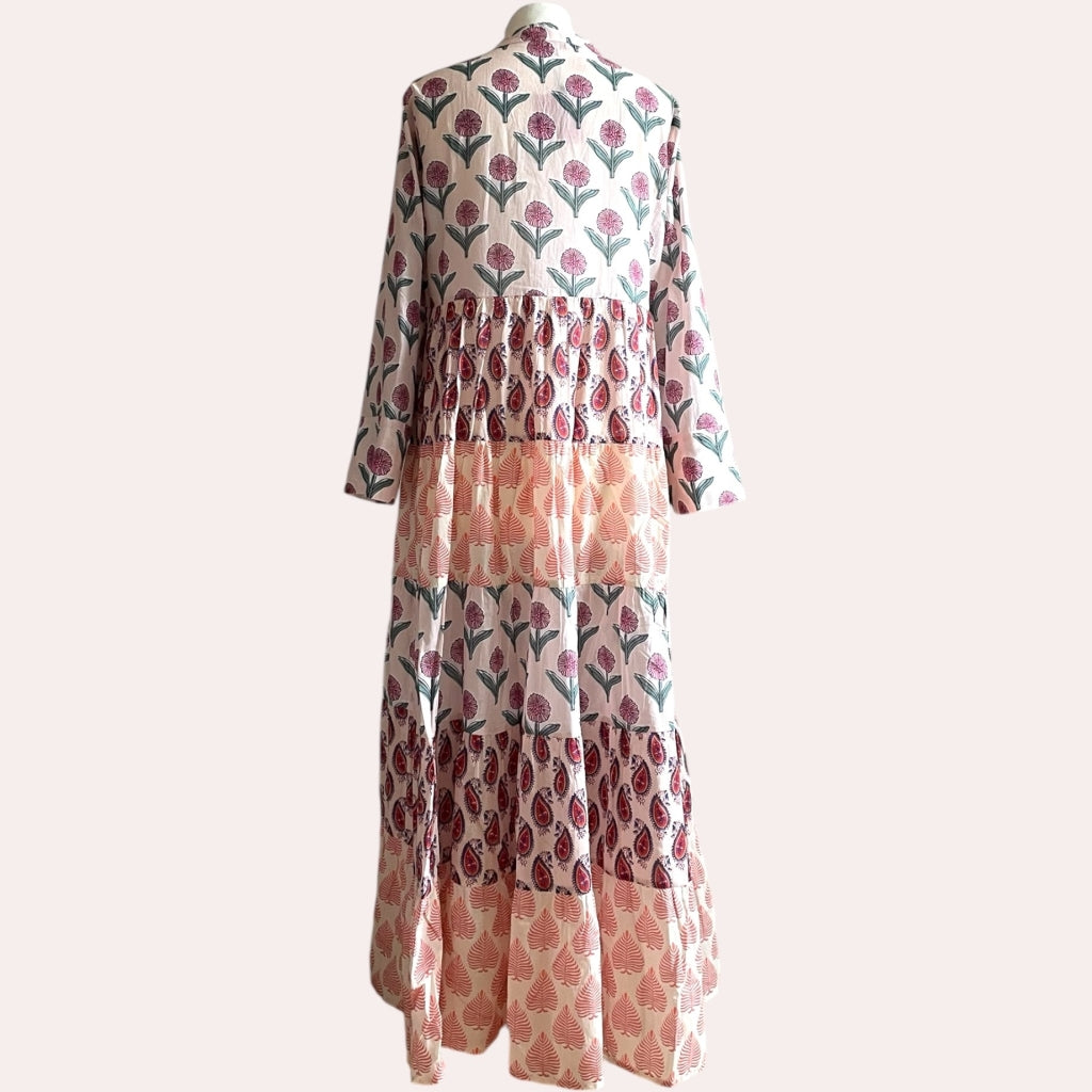 erfurt luxury Long layer patchwork dress Dresses 30 Primrose Rose