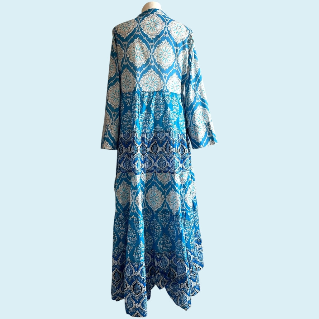 erfurt luxury Long layer patchwork dress Dresses 60 Baby Blue