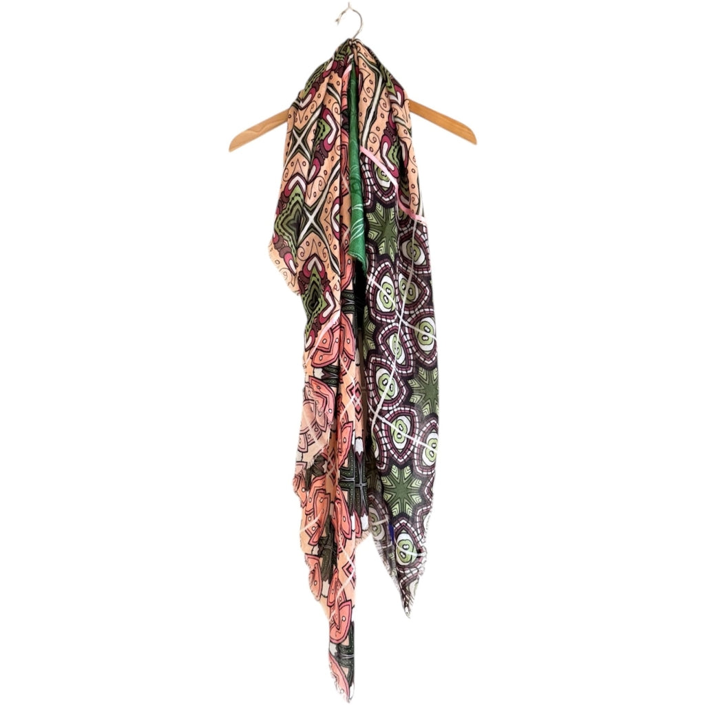 erfurt luxury Print patches Scarves 45 Grass