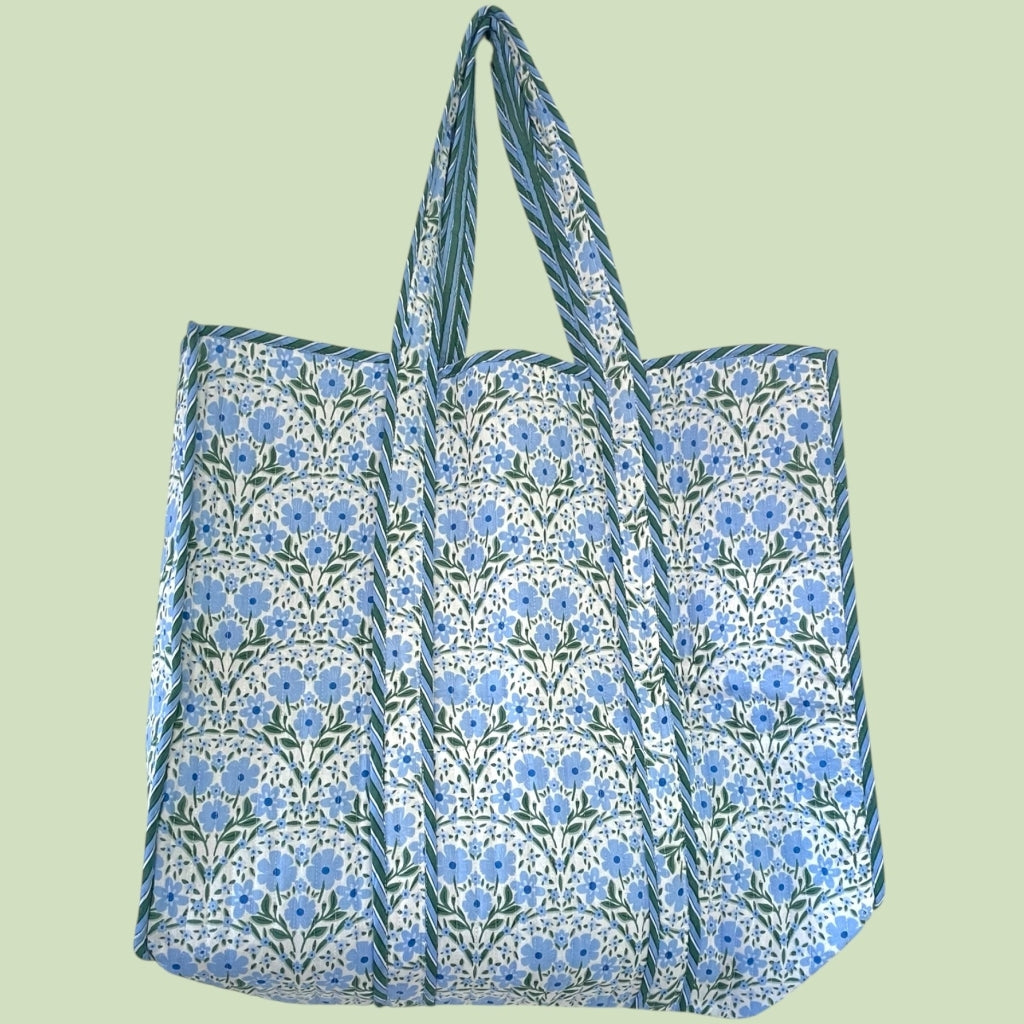 erfurt luxury Quilted shopper Shoppers 60 Baby Blue