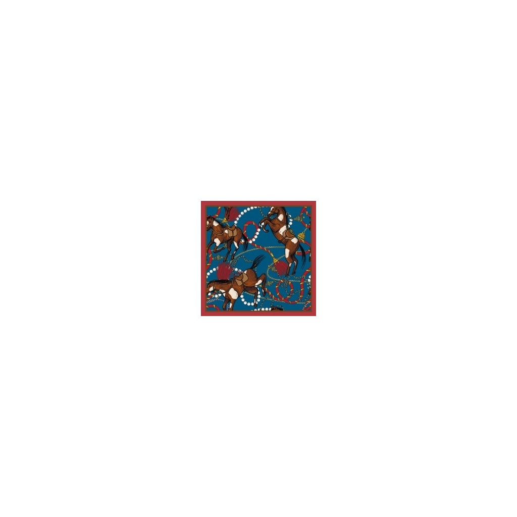 erfurt luxury Saddled horses Scarves 69 Navy