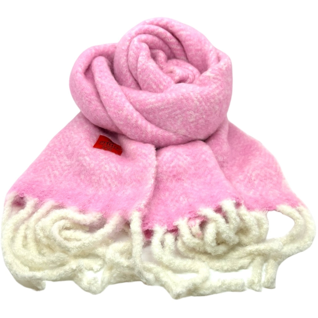 erfurt luxury Solid herringbone Scarves 37 Raspberry Pink