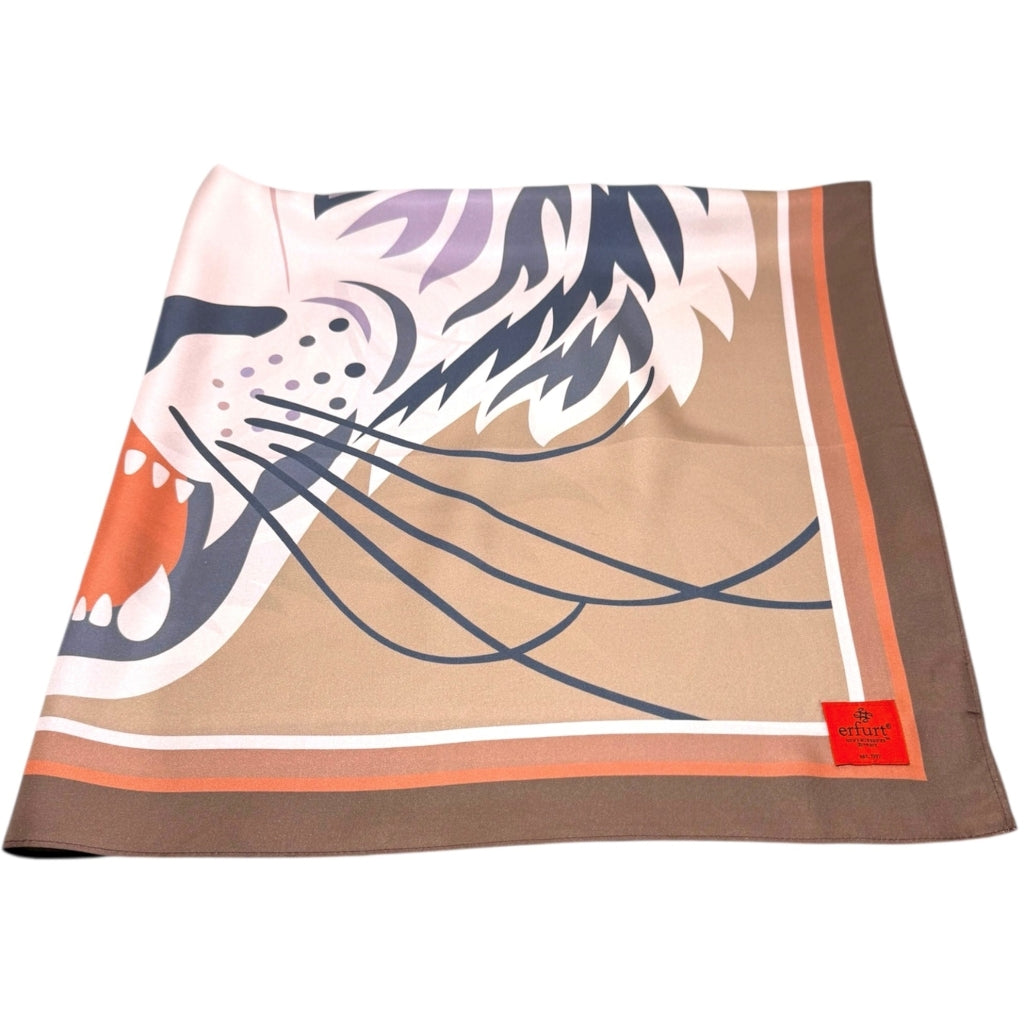 erfurt luxury Tiger head Scarves 85 Brownie