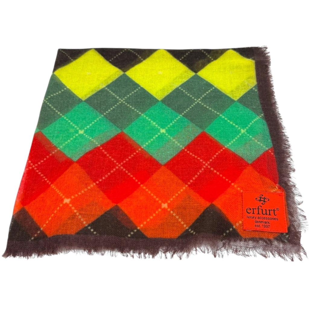 erfurt luxury Argyle Cashmere Scarves 85 Brownie