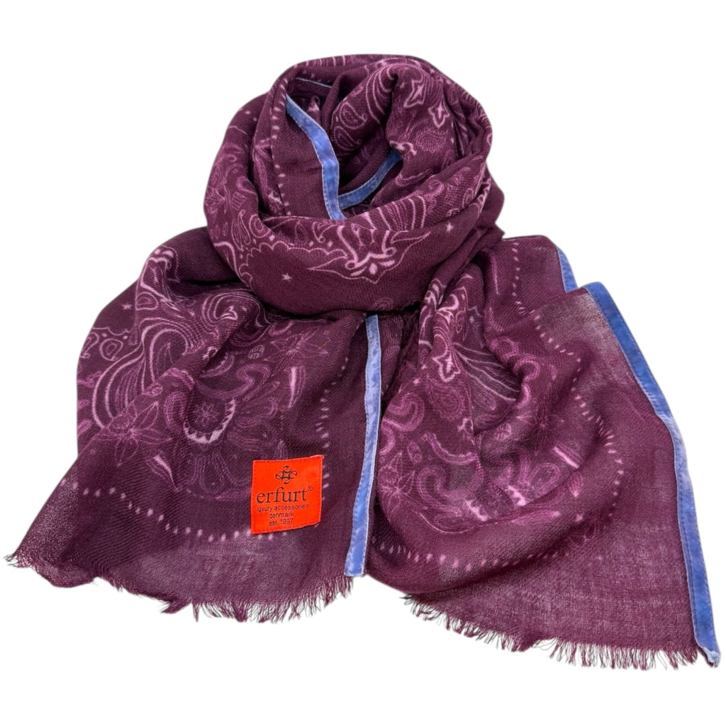 erfurt luxury Bandana print Scarves 78 Petunia Purple