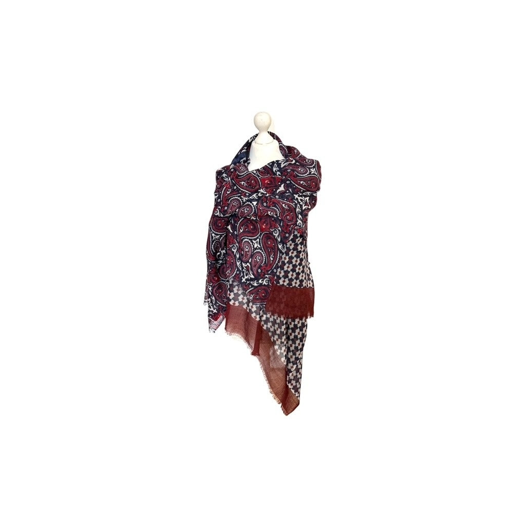 erfurt luxury Big size Paisley scarf Scarves 35 Red