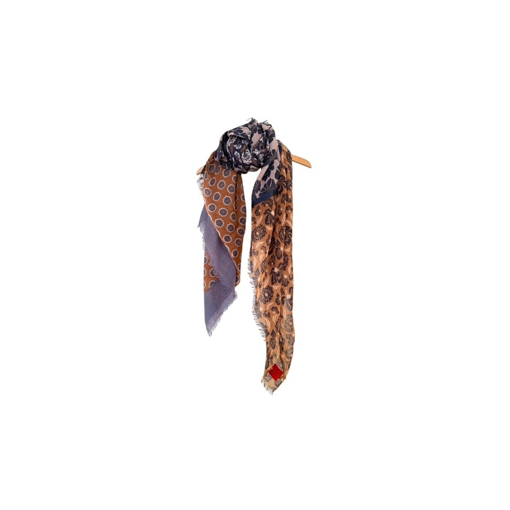 erfurt luxury Big size patchwork scarf Scarves 15 Almond
