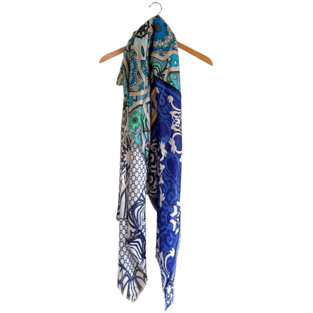 erfurt luxury Blue cashmere Scarves 65 Colony Blue