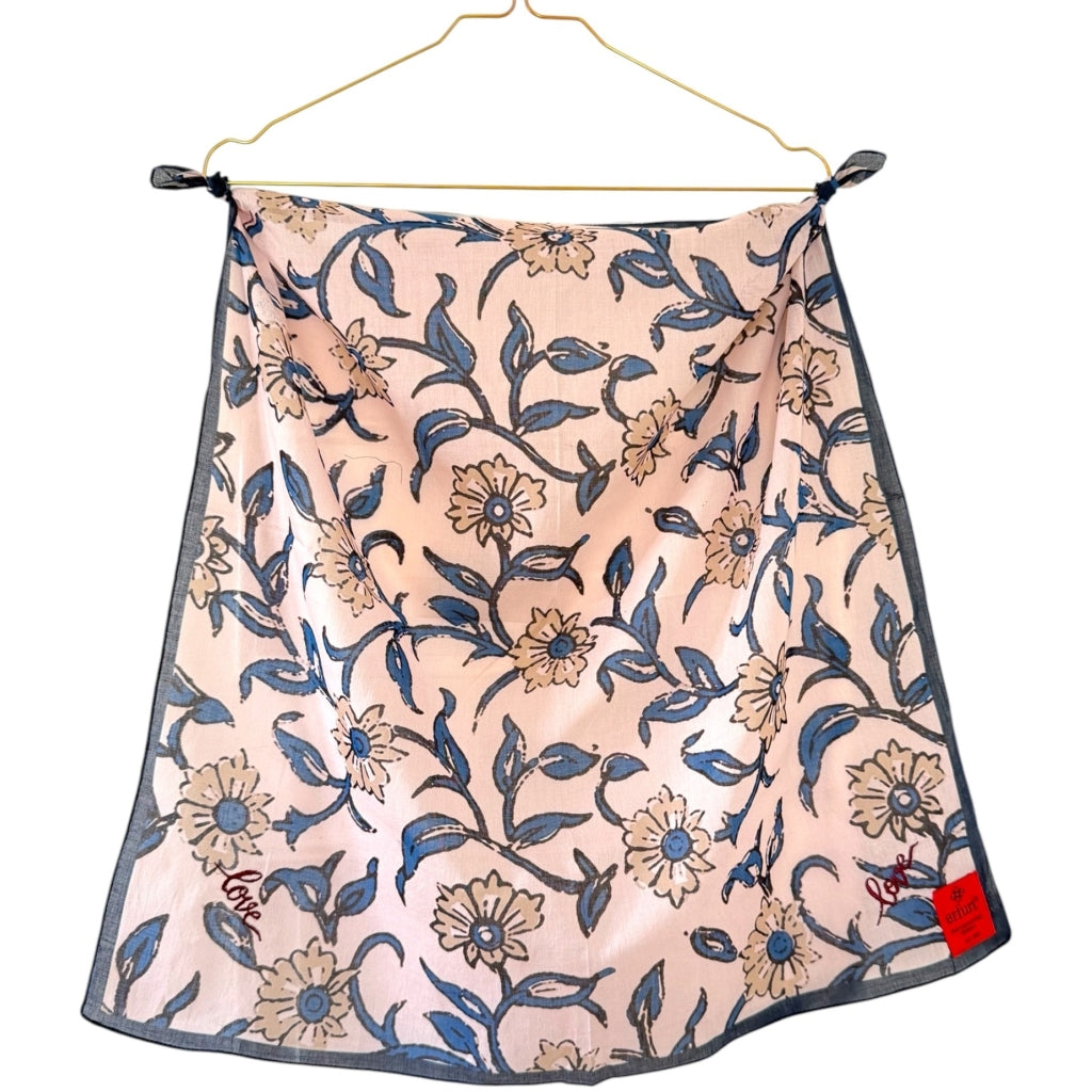 erfurt luxury Blue flowers Scarves 69 Navy