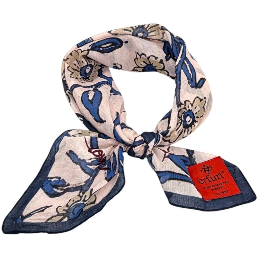 erfurt luxury Blue flowers Scarves 69 Navy