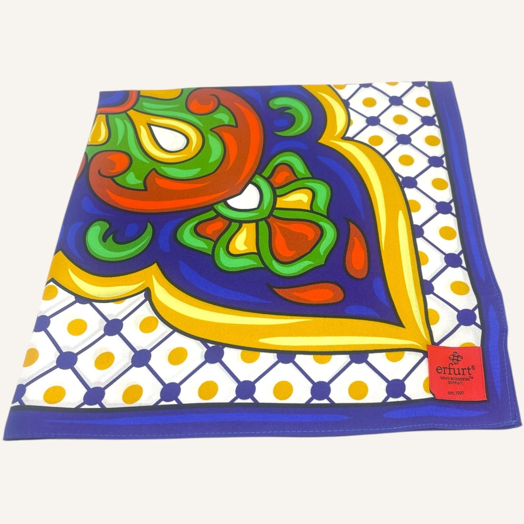 erfurt luxury Blue mosaics Small scarves 68 Blue