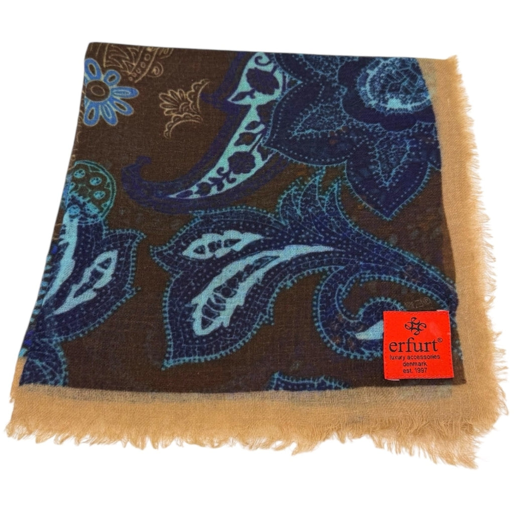 erfurt luxury Blue paisley Cashmere Scarves 68 Blue