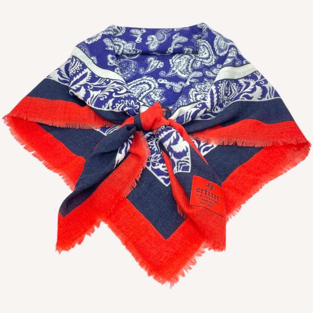 erfurt luxury Blue paisleys Scarves 69 Navy