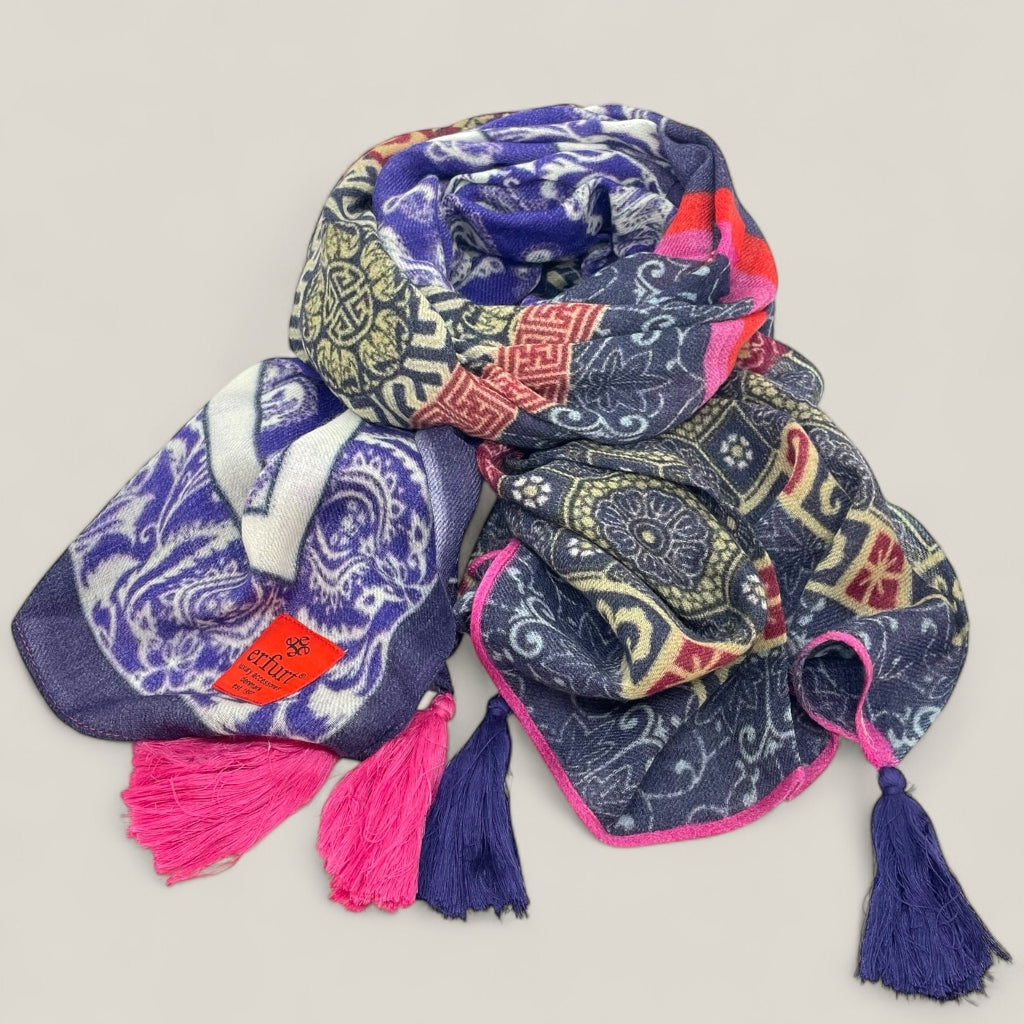 erfurt luxury Blues Scarves 68 Blue