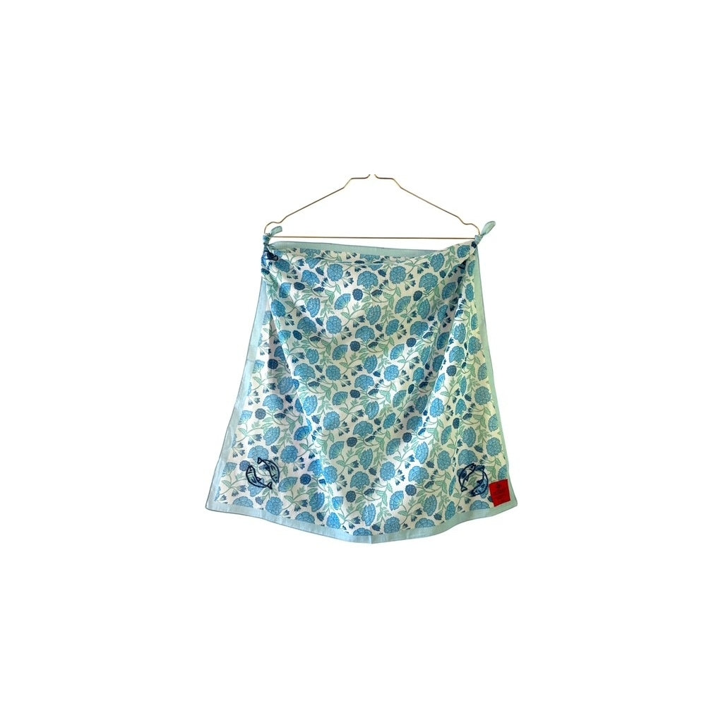 erfurt luxury Boho flowers Scarves 60 Baby Blue