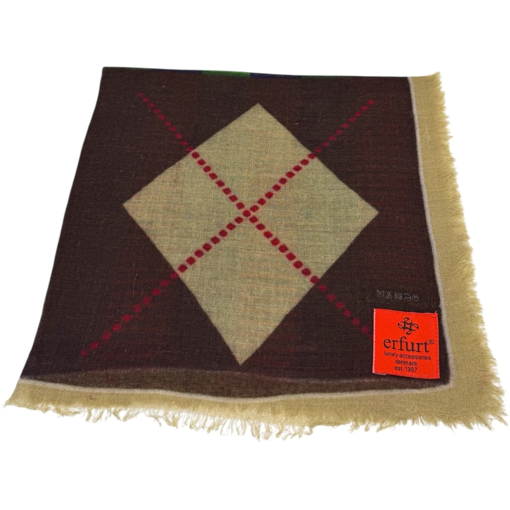 erfurt luxury Check Cashmere Scarves 45 Grass