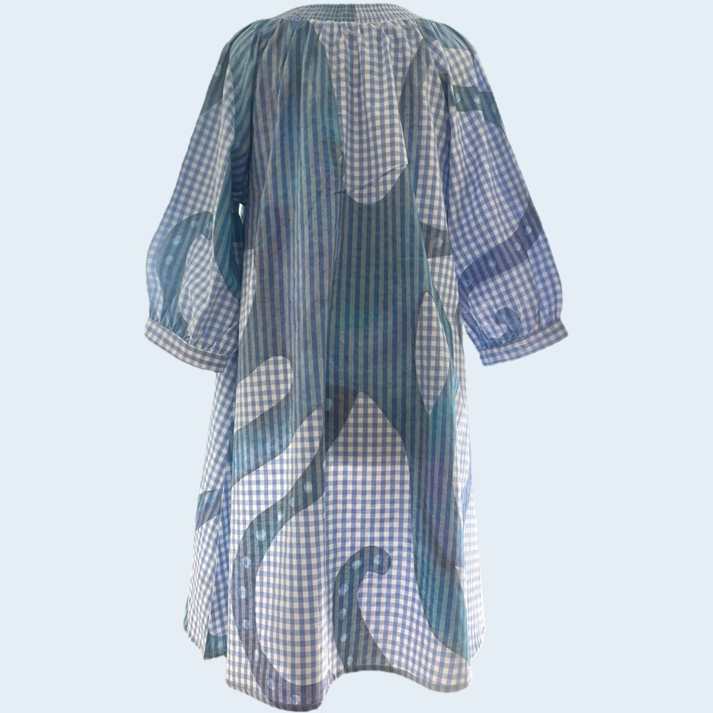 erfurt luxury Check with squid print Dresses 60 Baby Blue
