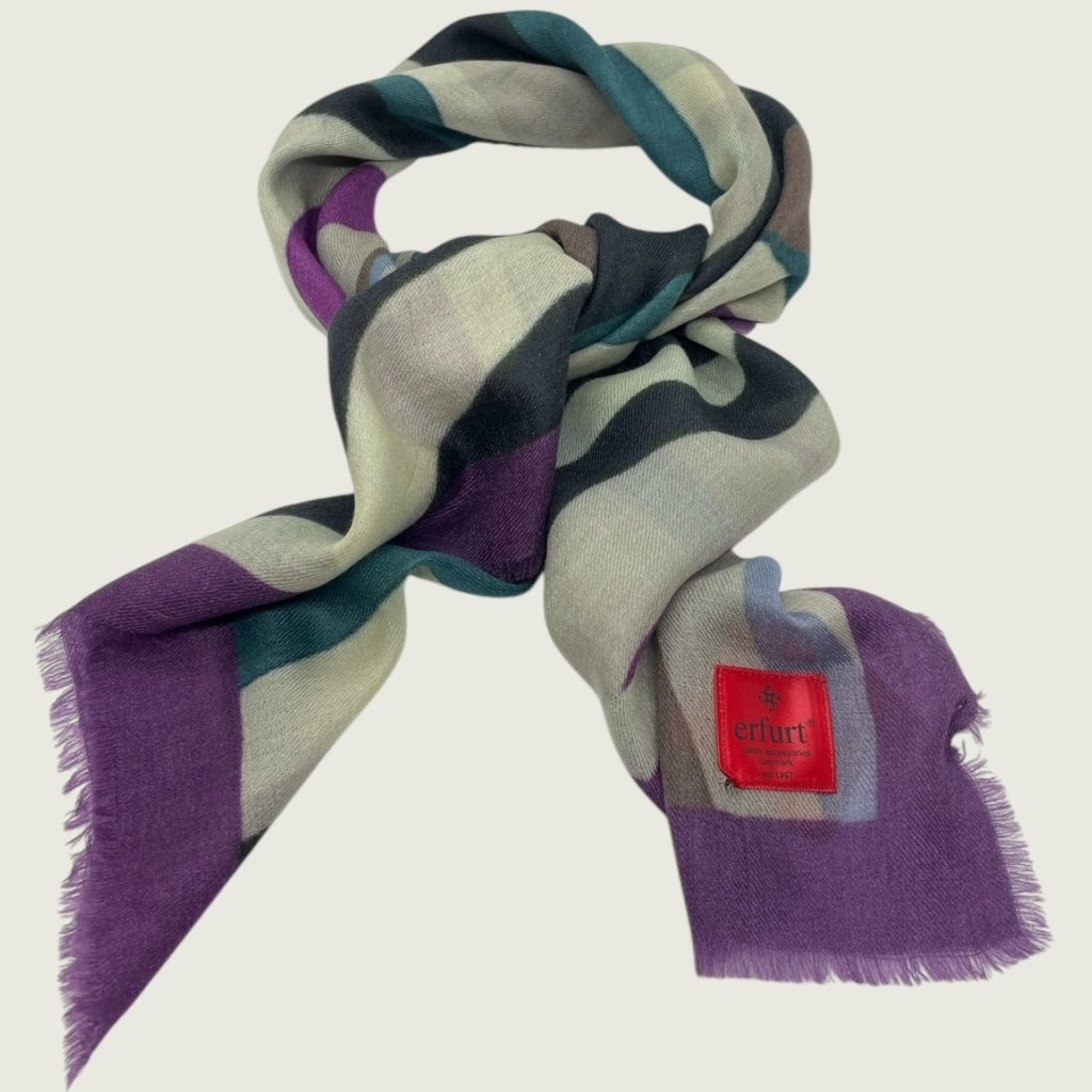 erfurt luxury Color waves Cashmere Scarves 78 Petunia Purple