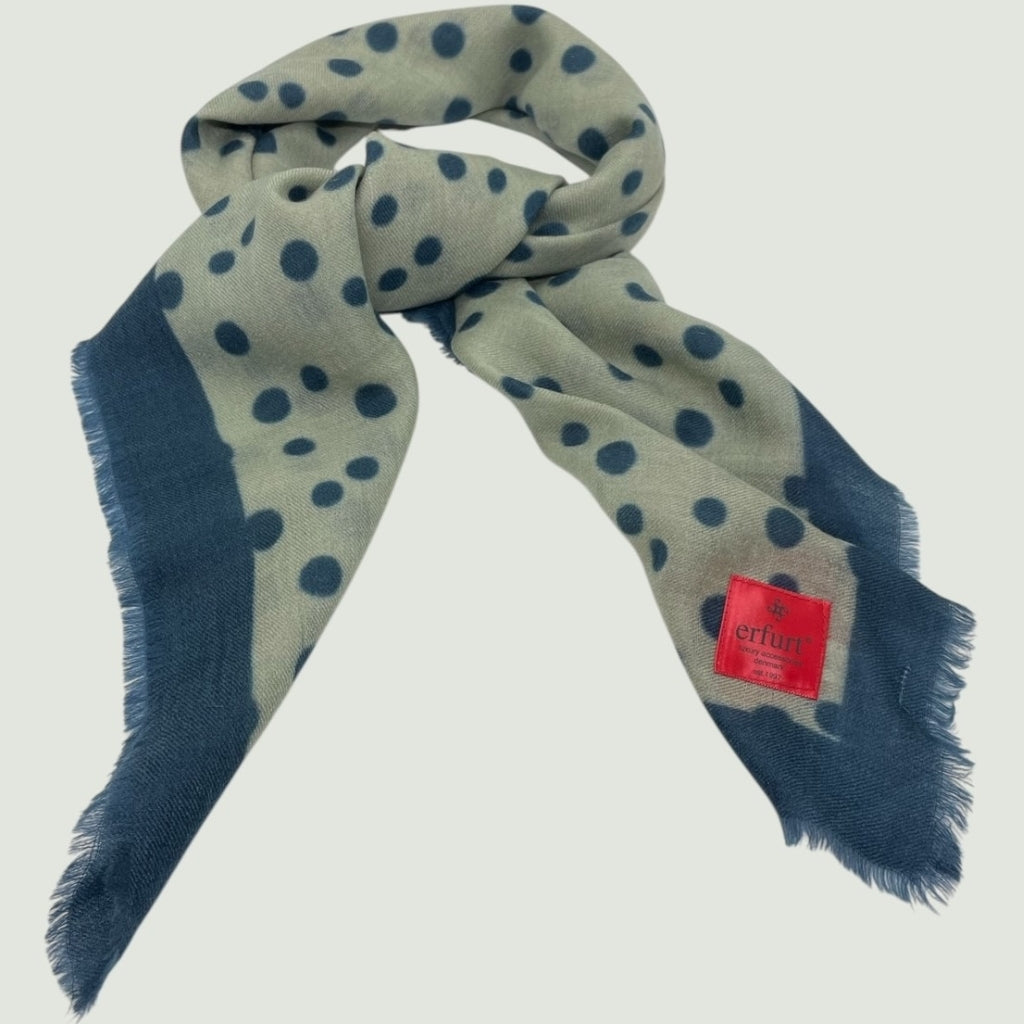 erfurt luxury Dot Cashmere Scarves 06 Feather Gray
