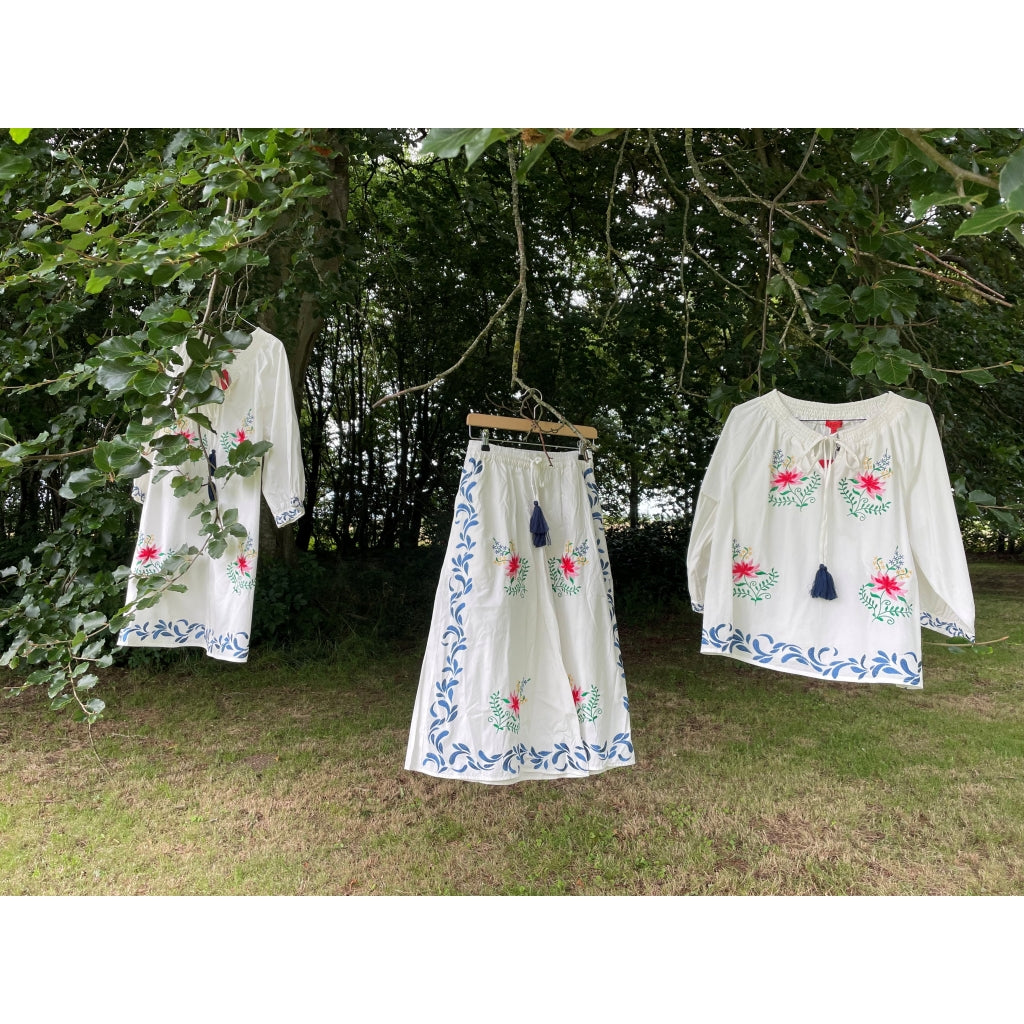 erfurt luxury Embroidery top Top 01 Optical White