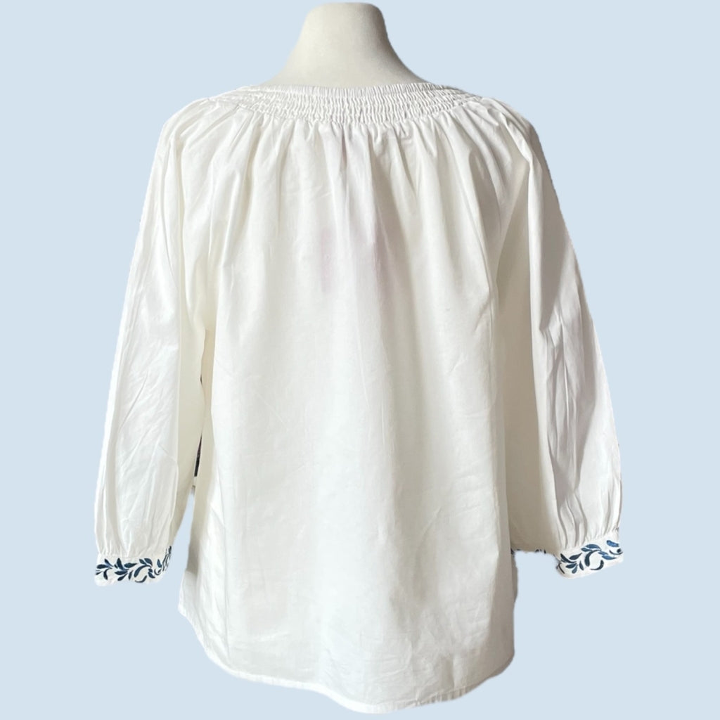 erfurt luxury Embroidery top Top 01 Optical White