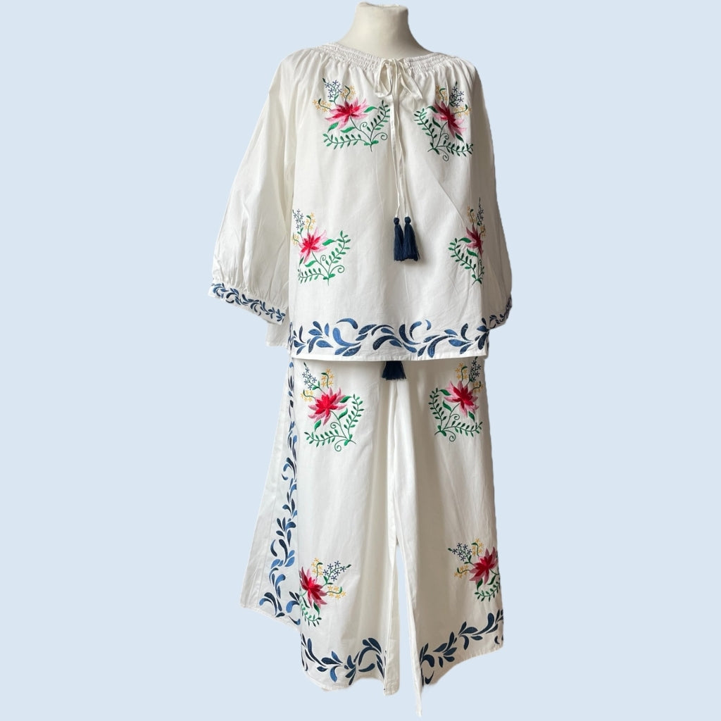 erfurt luxury Embroidery top Top 01 Optical White