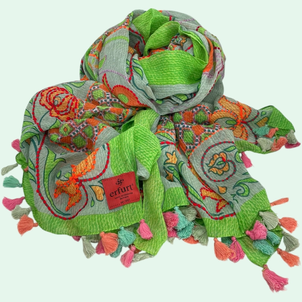erfurt luxury Fantasy handmade Sarong & scarf Scarves 45 Grass