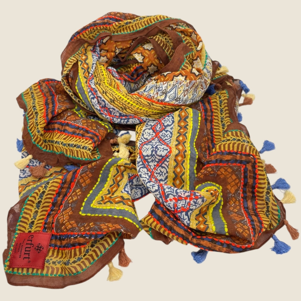 erfurt luxury Fantasy handmade Sarong & scarf Scarves 21 Straw