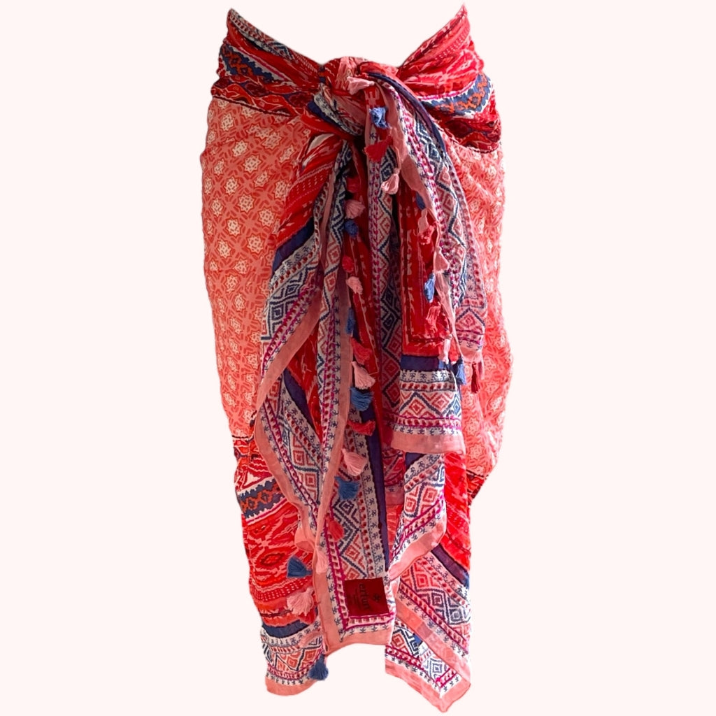 erfurt luxury Fantasy handmade Sarong & scarf Scarves 35 Red