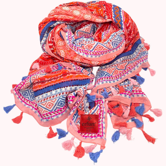 erfurt luxury Fantasy handmade Sarong & scarf Scarves 35 Red