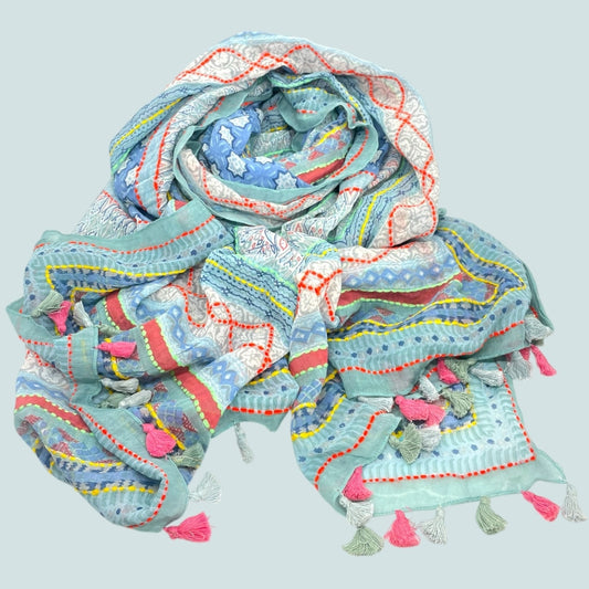 erfurt luxury Fantasy handmade Sarong & scarf Scarves 61 Artic Ice