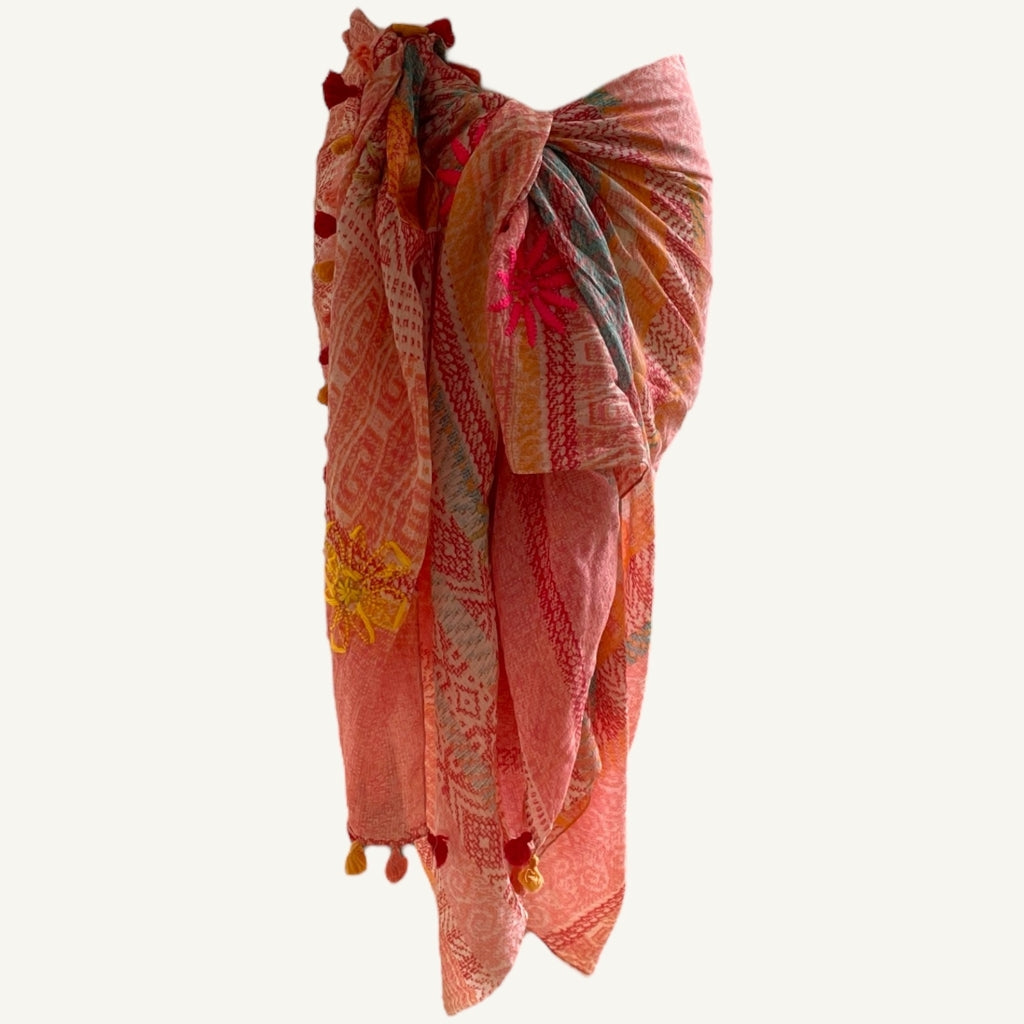 erfurt luxury Fantasy handmade sarong & scarf Scarves 35 Red