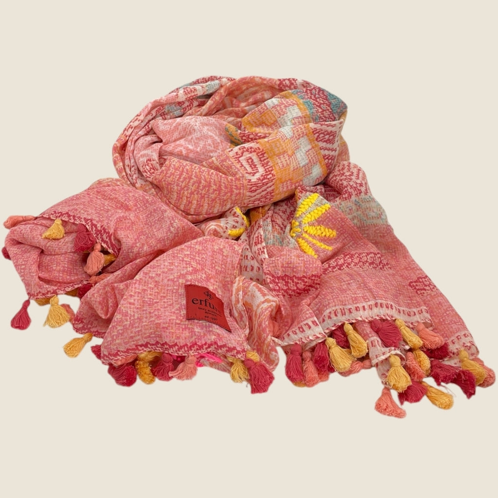 erfurt luxury Fantasy handmade sarong & scarf Scarves 35 Red