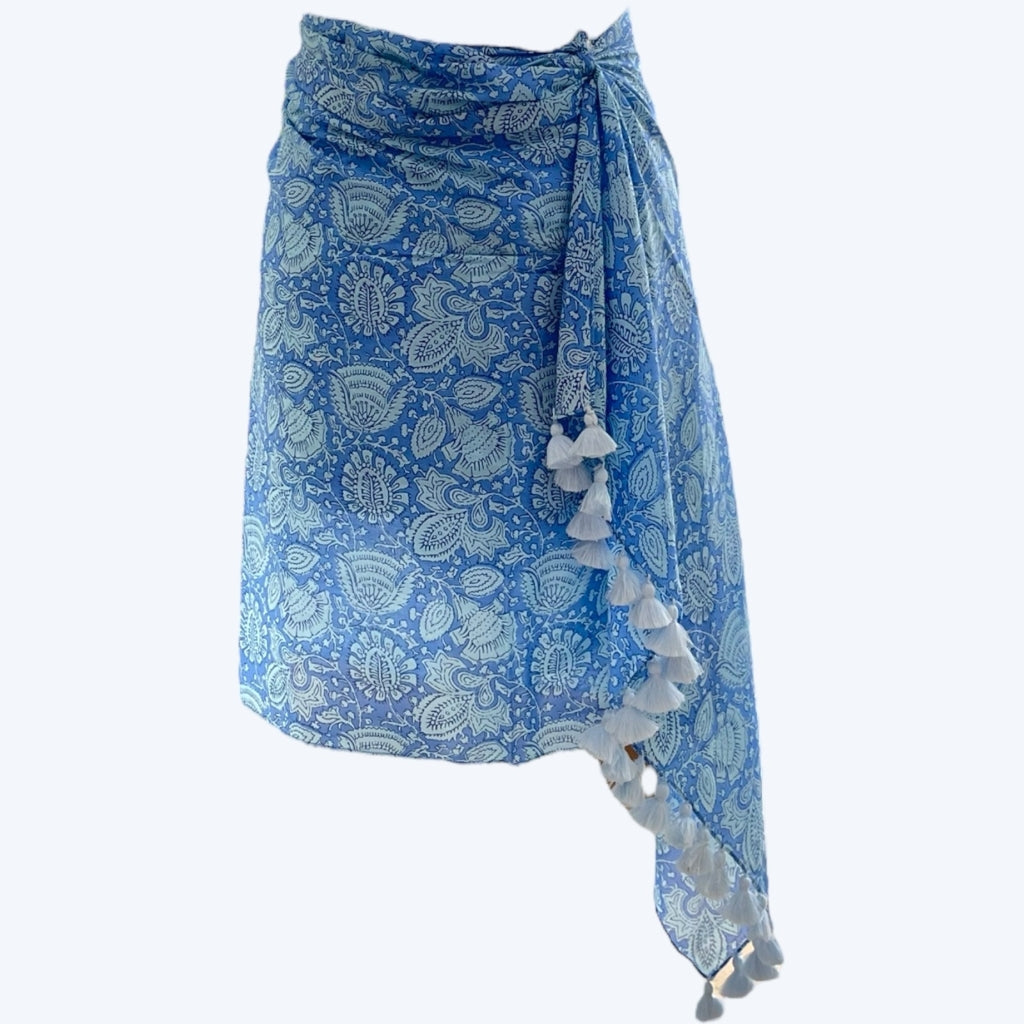 erfurt luxury Flower with tassels Scarves 69 Navy Blue