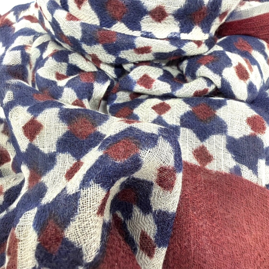 erfurt luxury Geometric Scarves 39 Boysenberry