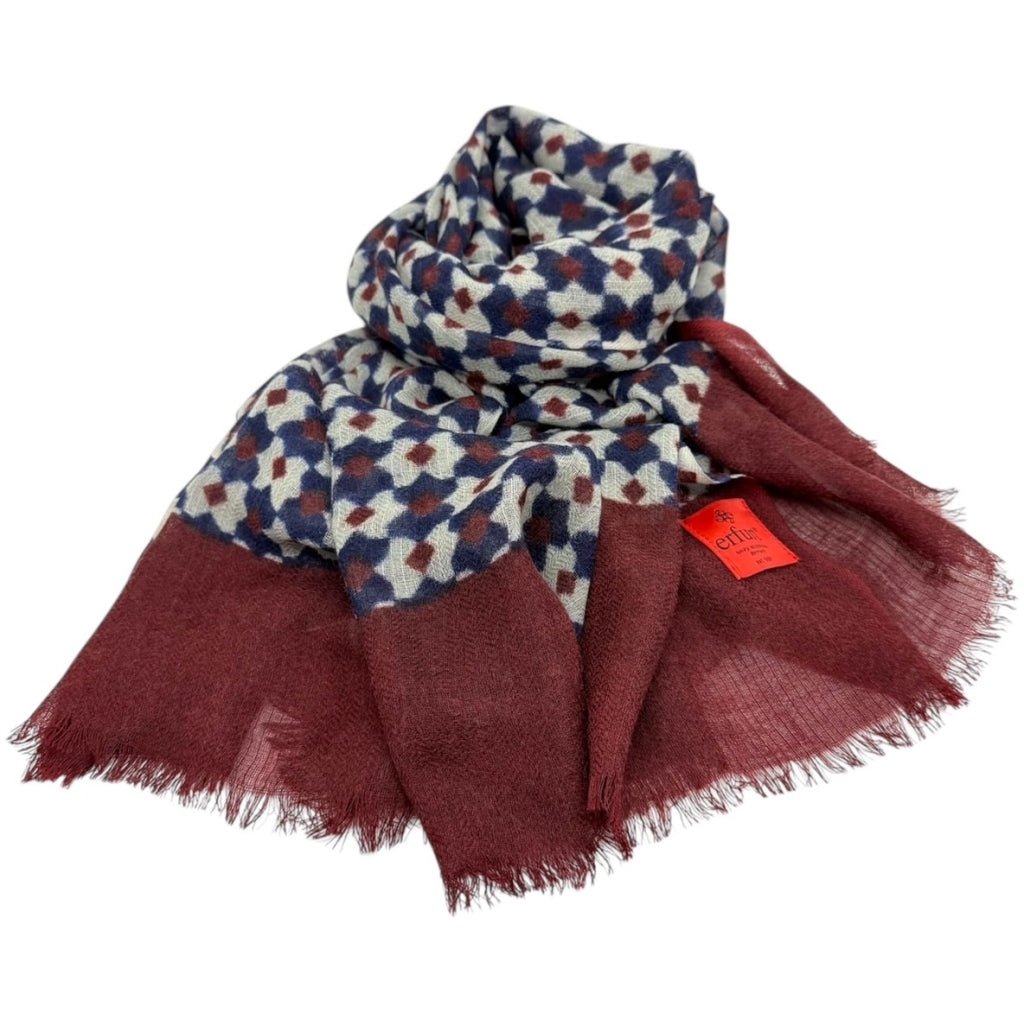 erfurt luxury Geometric Scarves 39 Boysenberry