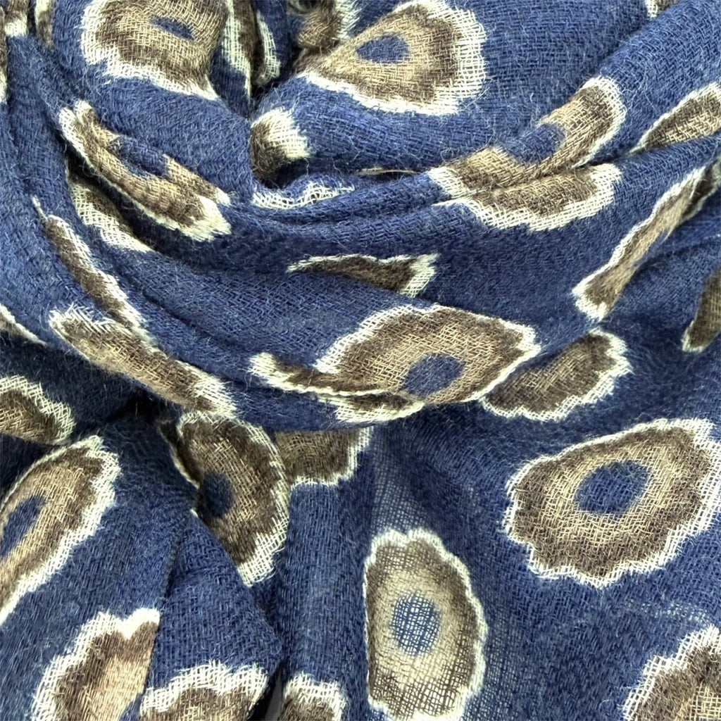 erfurt luxury Geometric dots Scarves 85 Brownie