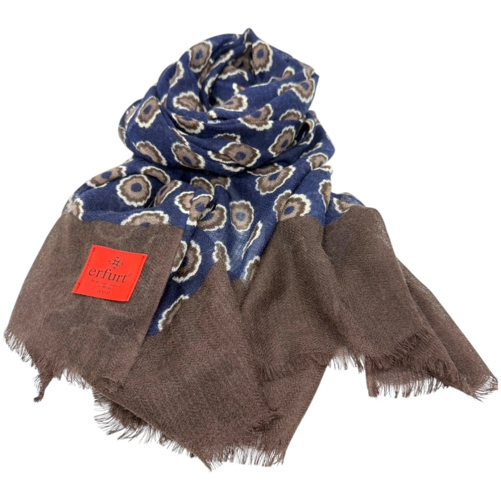 erfurt luxury Geometric dots Scarves 85 Brownie