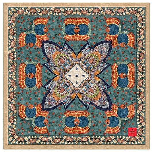 erfurt luxury Geometric paisley Scarves 13 camel