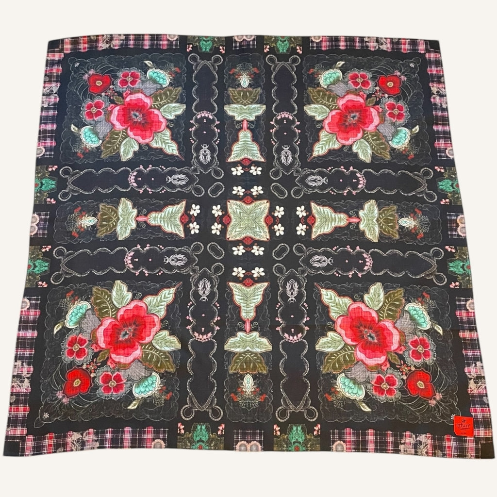 erfurt luxury Gipsy Silk Scarves 09 Black Night