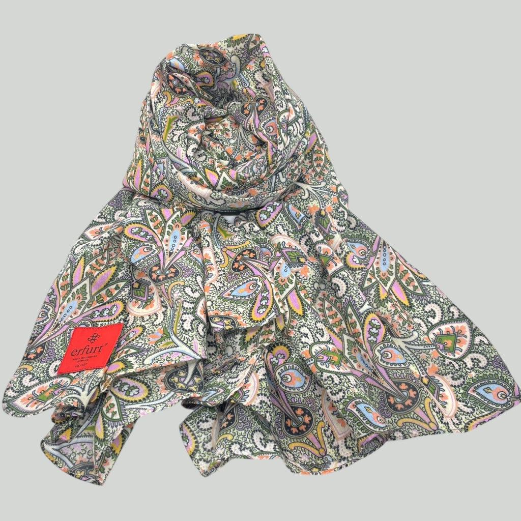 erfurt luxury Gotic flowers Scarves 12 Cream