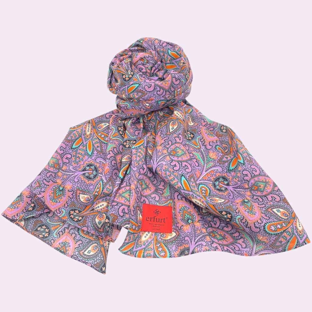 erfurt luxury Gotic flowers Scarves 79 Purple Velvet