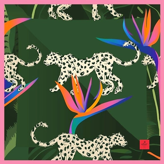 erfurt luxury Jungle leopards Scarves 45 Grass