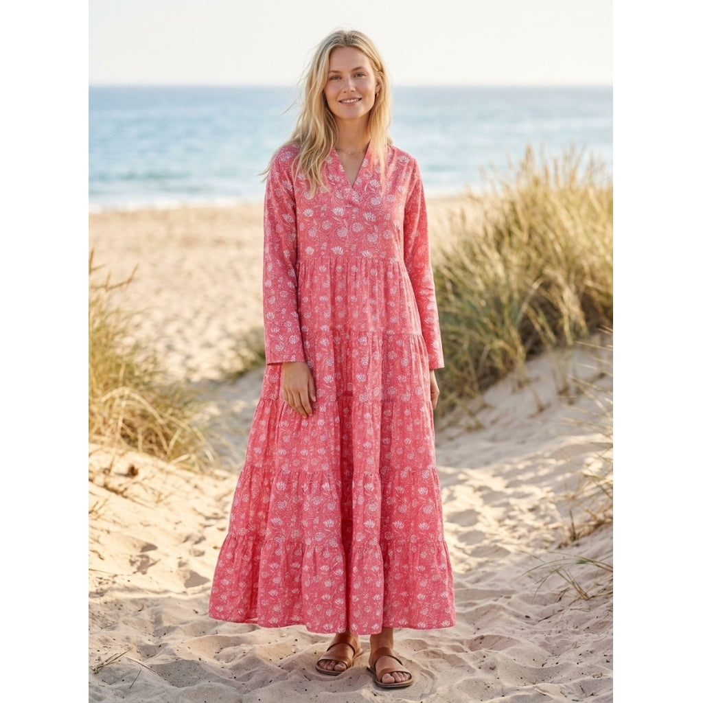 erfurt luxury Long layer patchwork dress Dresses 35 Red