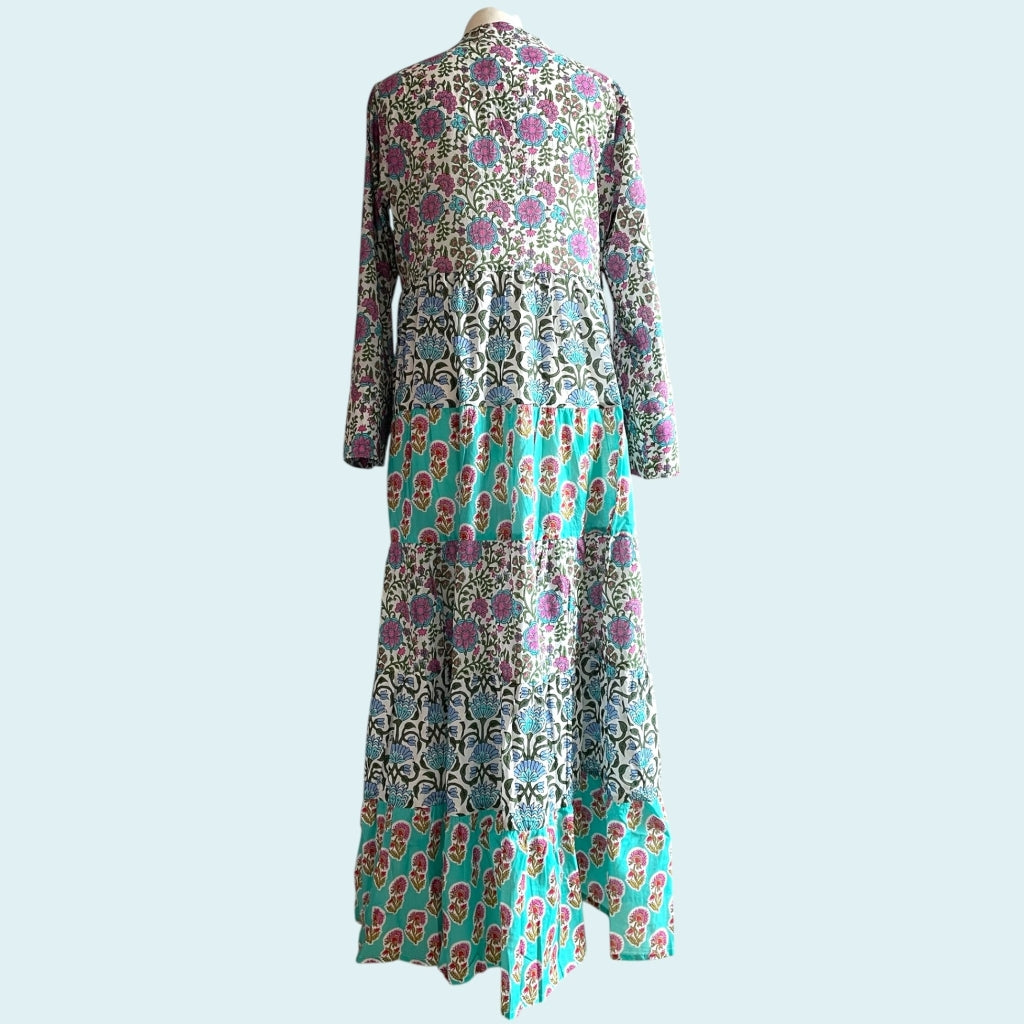 erfurt luxury Long layer patchwork dress Dresses 37 Raspberry Pink