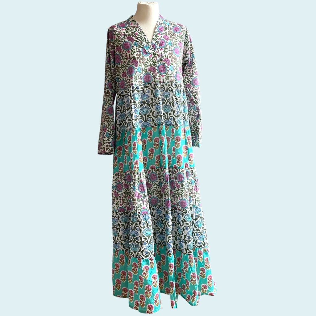 erfurt luxury Long layer patchwork dress Dresses 37 Raspberry Pink