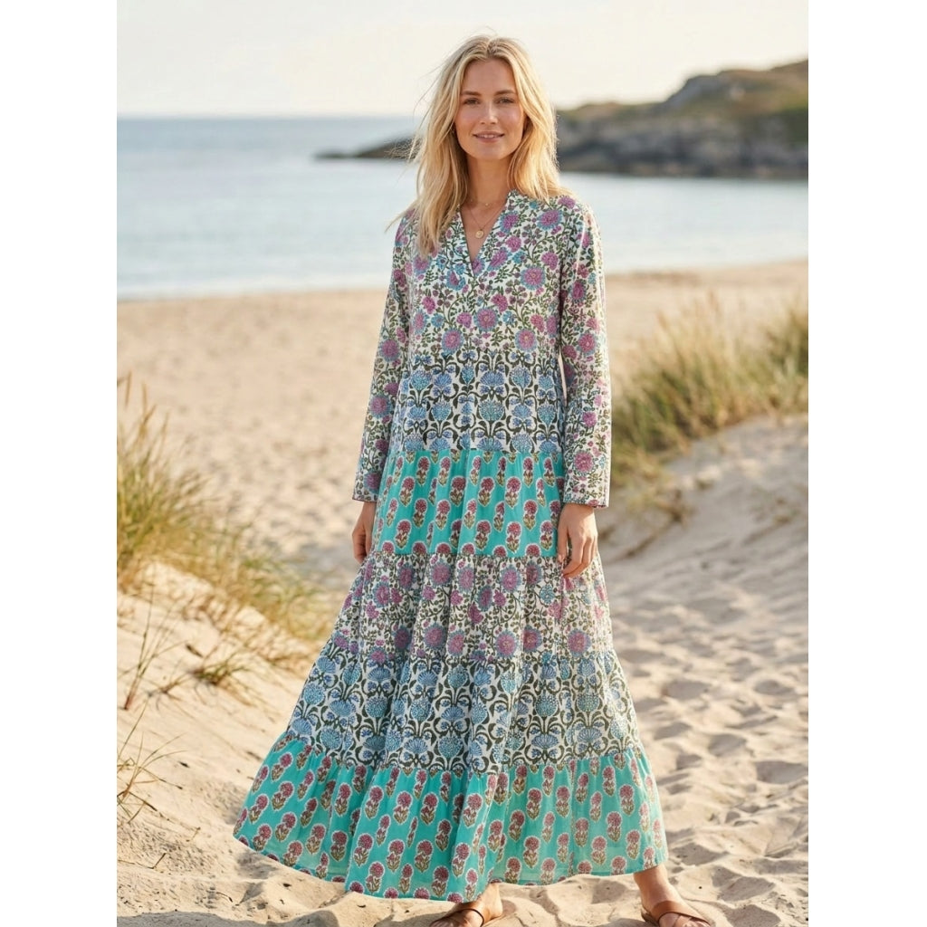erfurt luxury Long layer patchwork dress Dresses 37 Raspberry Pink